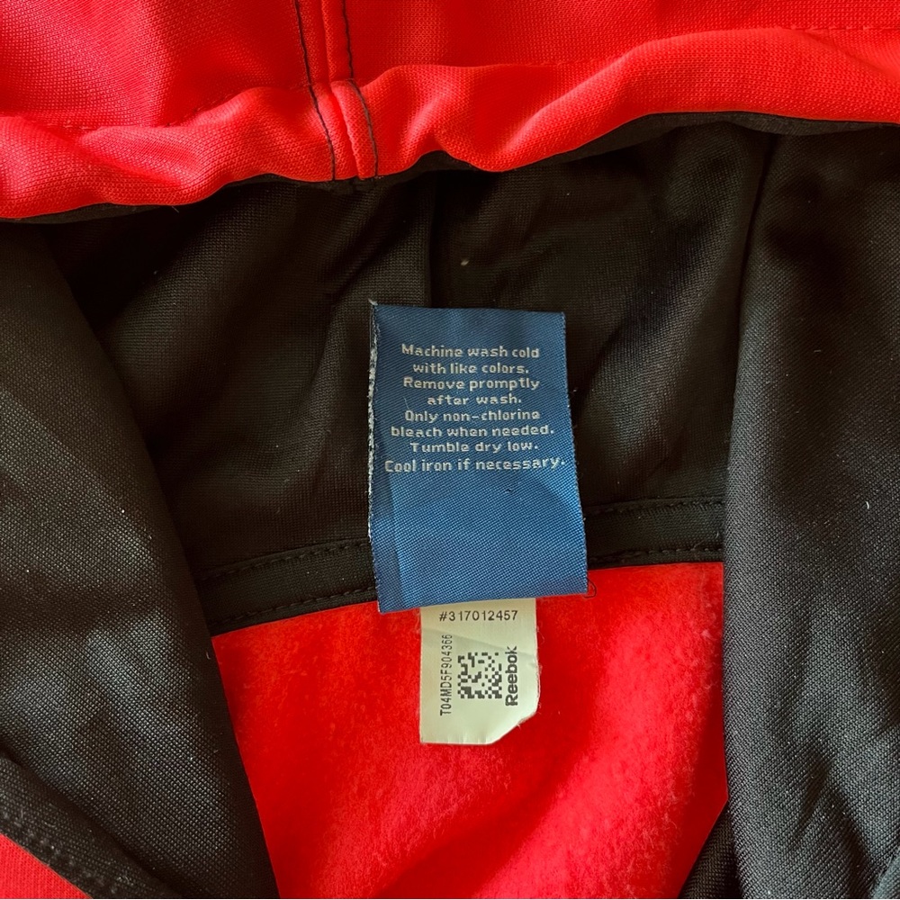 Reebok Active Performance Hoodie Pullover Neon Or… - image 8